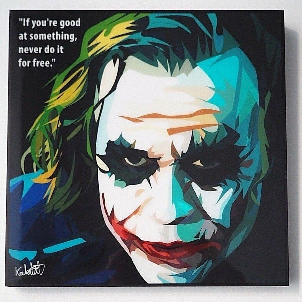 Heath Ledger Joker The Dark Knight DC Comics Pop Art Canvas — COP THAT Heath Ledger Joker The Dark Knight DC Comics Pop Art Canvas — COP THAT