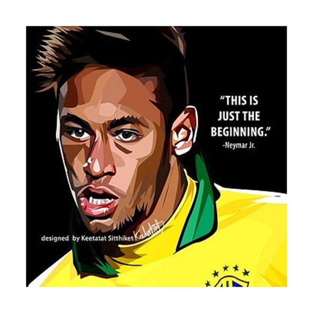 Neymar Jr Football Soccer Heros Pop Art Canvas Wall Art — COP THAT