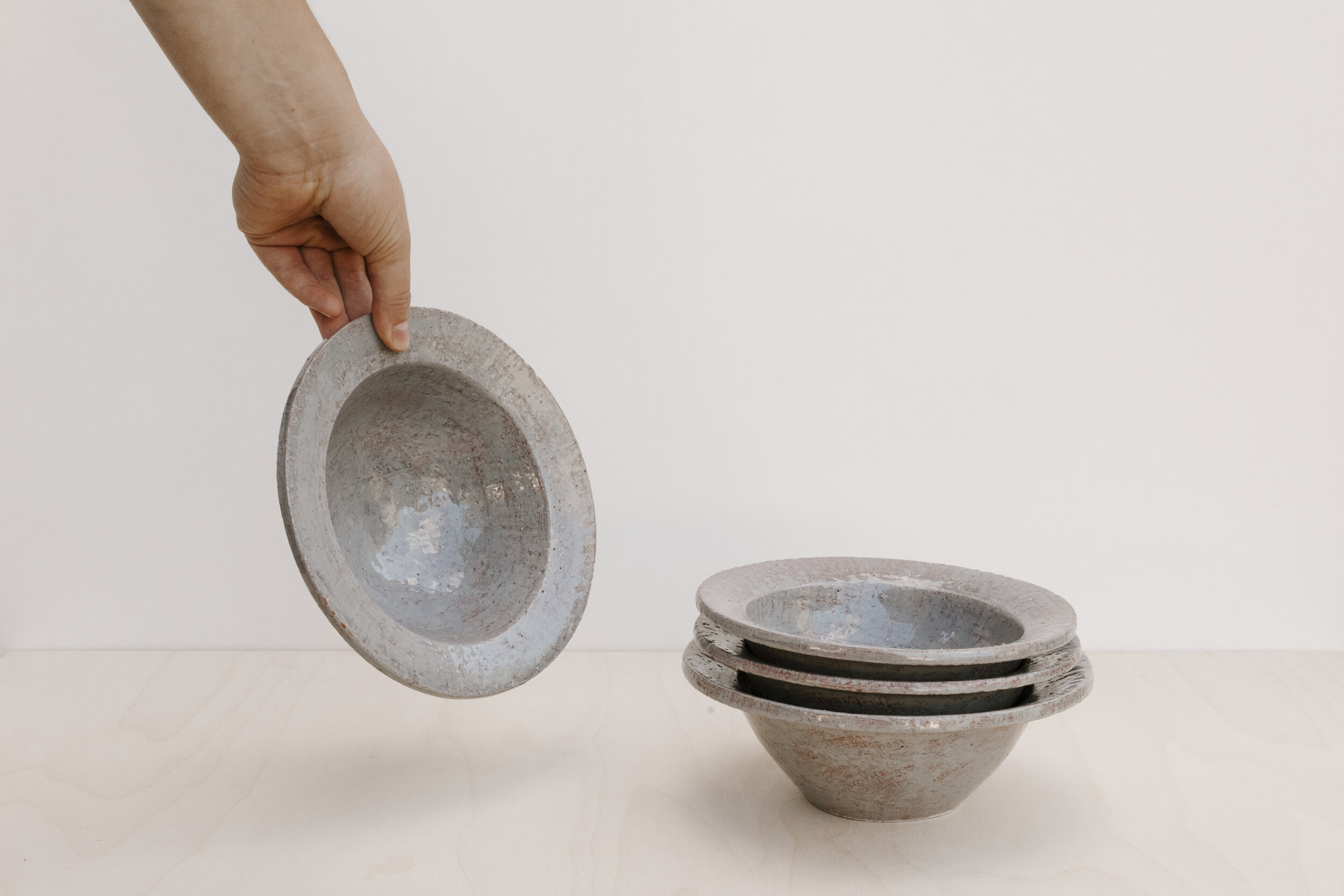 Set of Gray Bowls