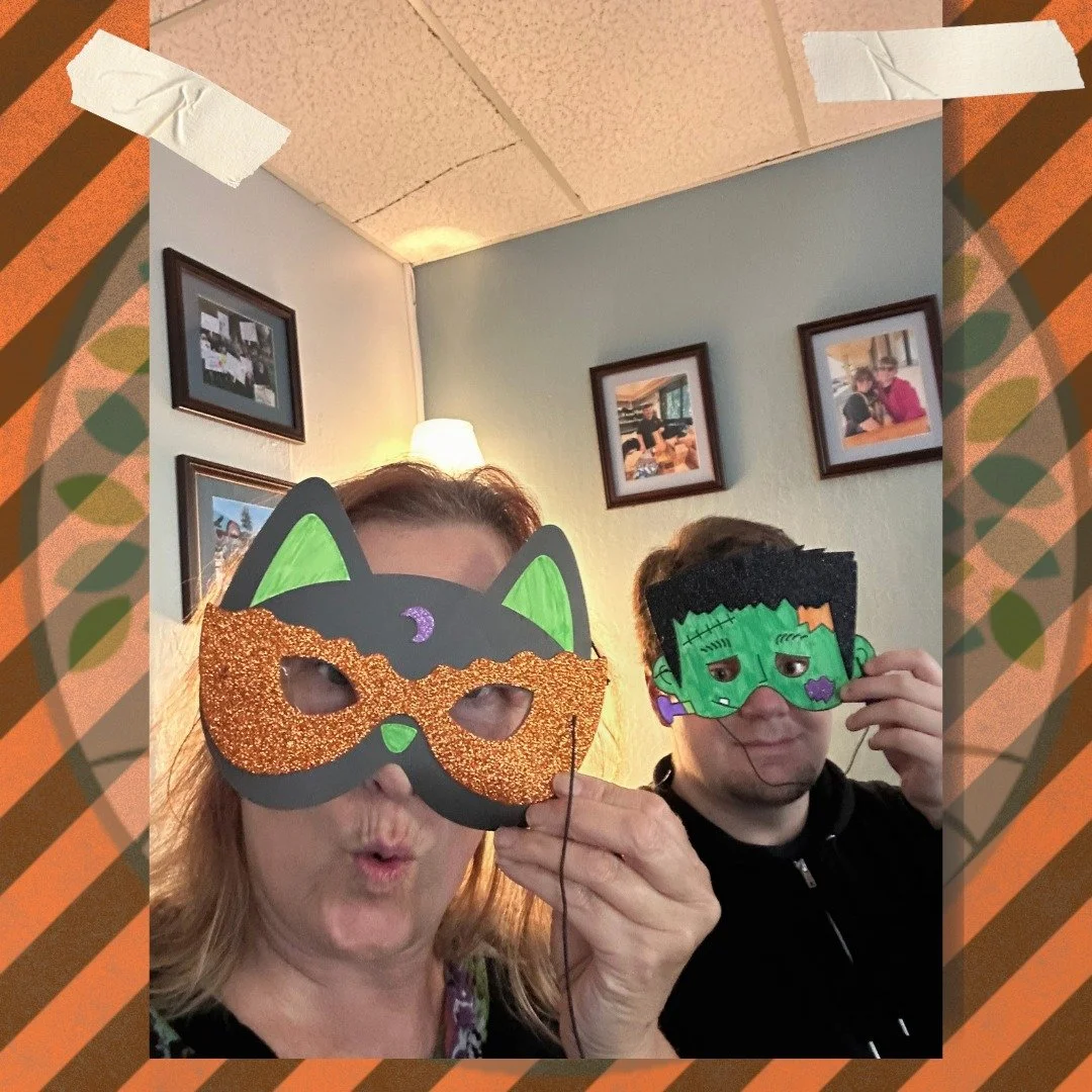 John and Shanti rang in the spooky season with handcrafted masks!
#spookyseason #disabilityinclusion #halloween
