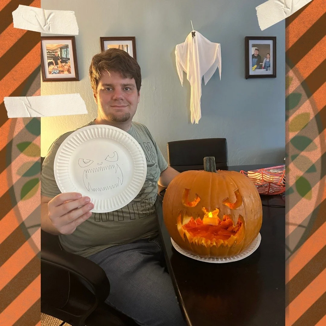 Do you have your pumpkins carved for Halloween? John's got us covered with his frightful jack-o'-lantern designing!
#halloween #disabilityinclusion #pumpkins #holiday