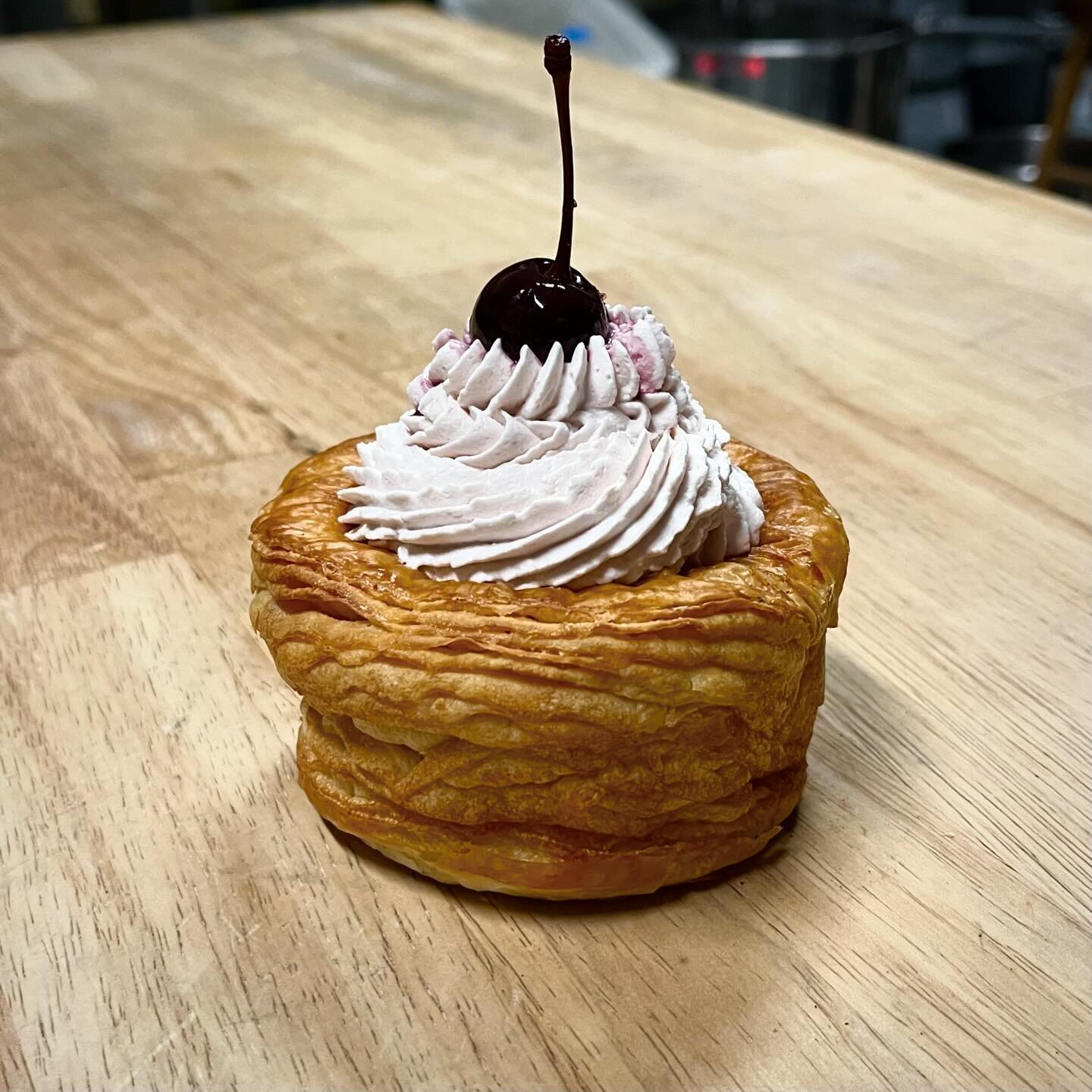 A couple of things on the menu tomorrow. Lemon cherry croissant tart with cherry compote, lemon cream and cherry chantilly cream, and toffee almond chocolate croissant. See you tomorrow! #fresnofoodies #clovisfoodie #fresnobakery