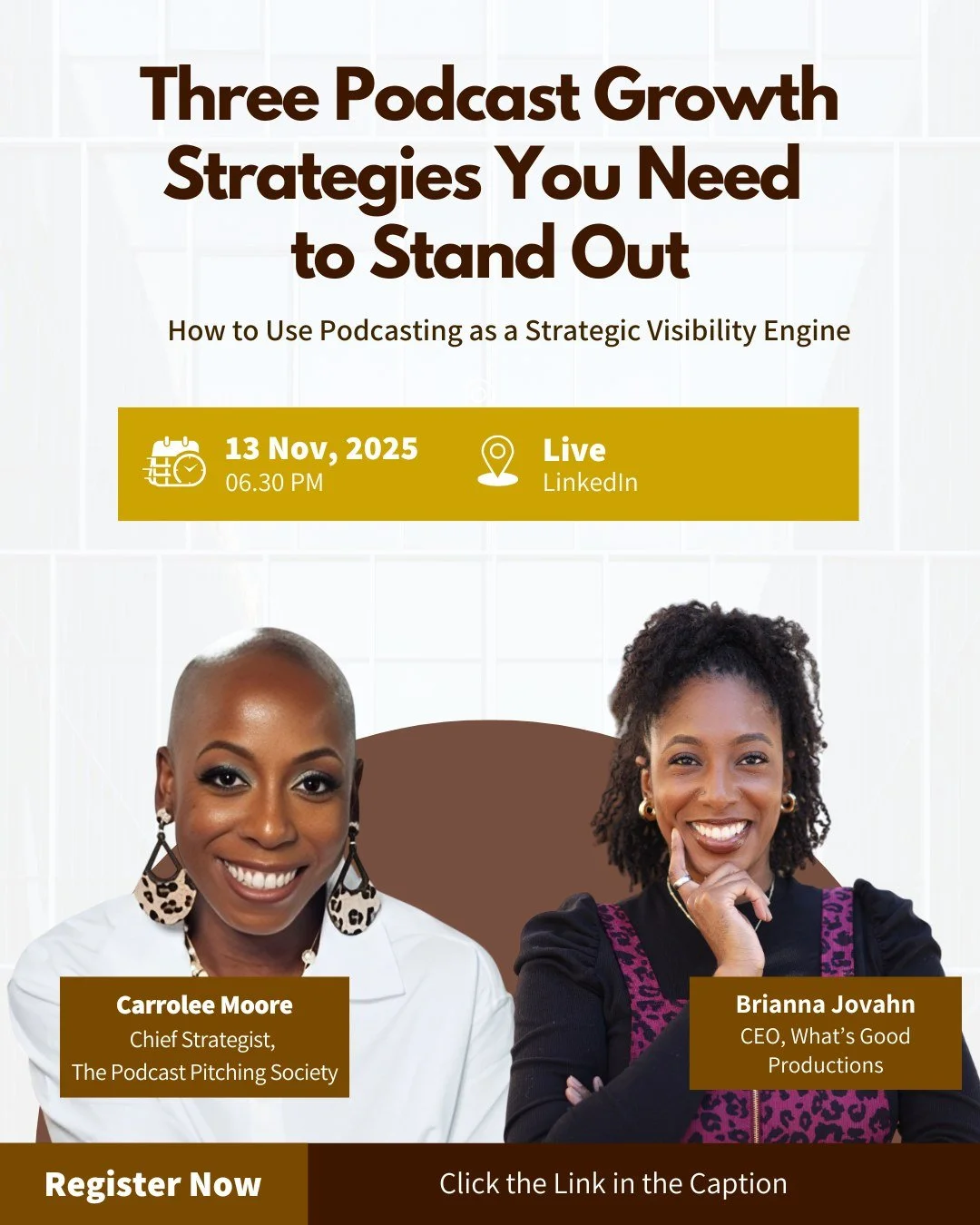 Your podcast isn&rsquo;t just content&mdash;it&rsquo;s a visibility engine.
On today, I&rsquo;m teaming up with @carroleemoore  to share Three Podcast Growth Strategies You Need to Stand Out.
🎯 Strategy 1: Build a scalable growth ecosystem
🎯 Strate