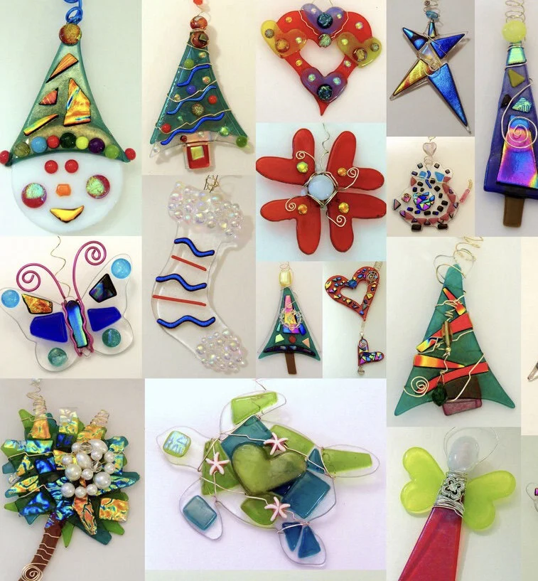 Fused Glass Holiday Ornaments Workshop with Suz! Mole at CLASS