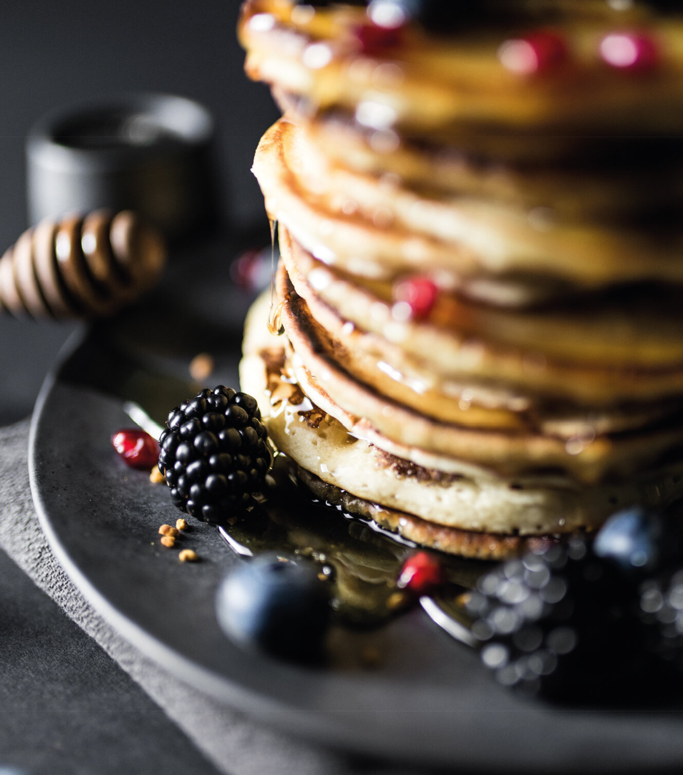 Goldene Pancakes Detail