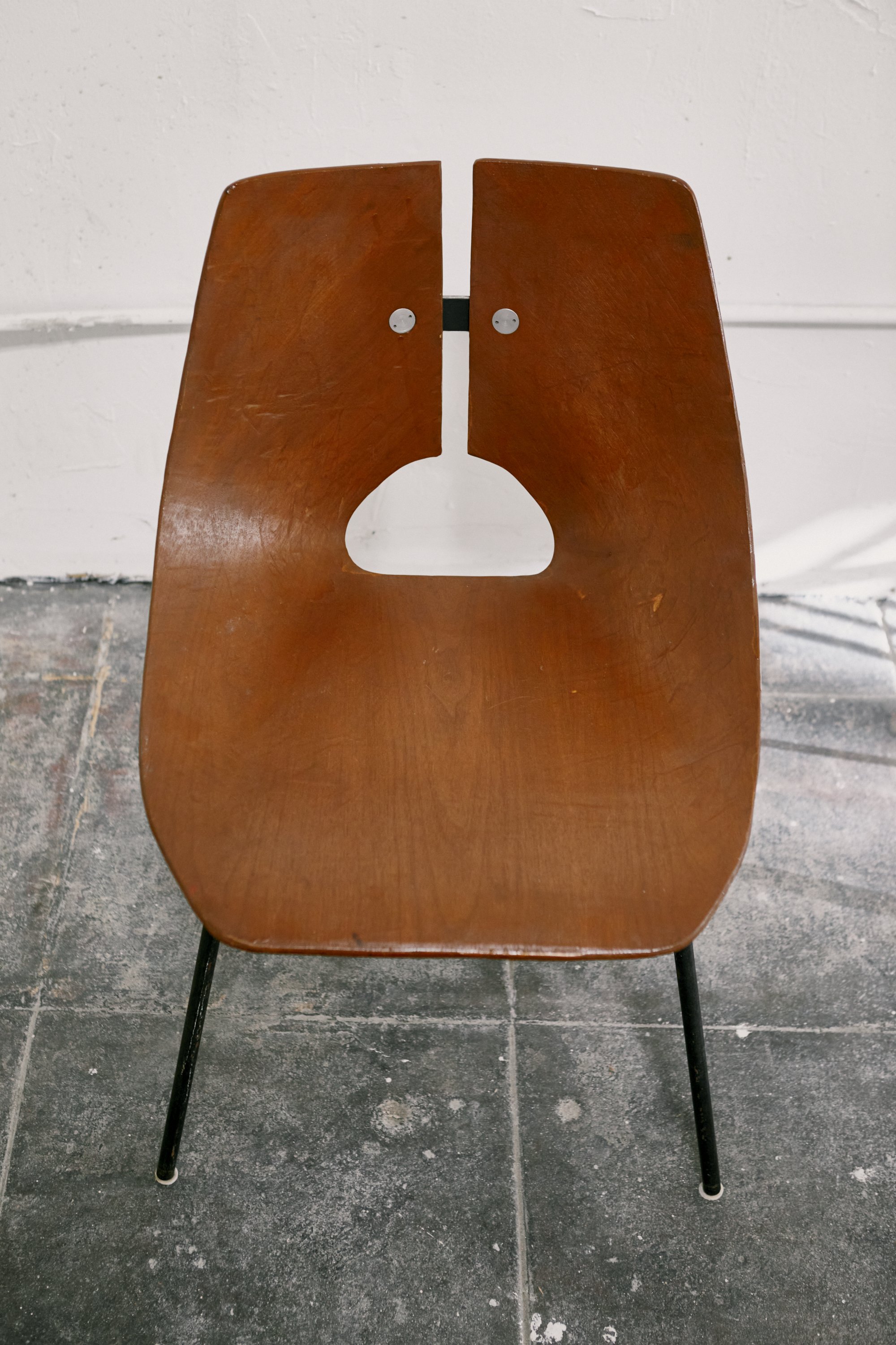  Molded Walnut Side Chair by Ray Komai for JG Furniture Co., Circa 1949 