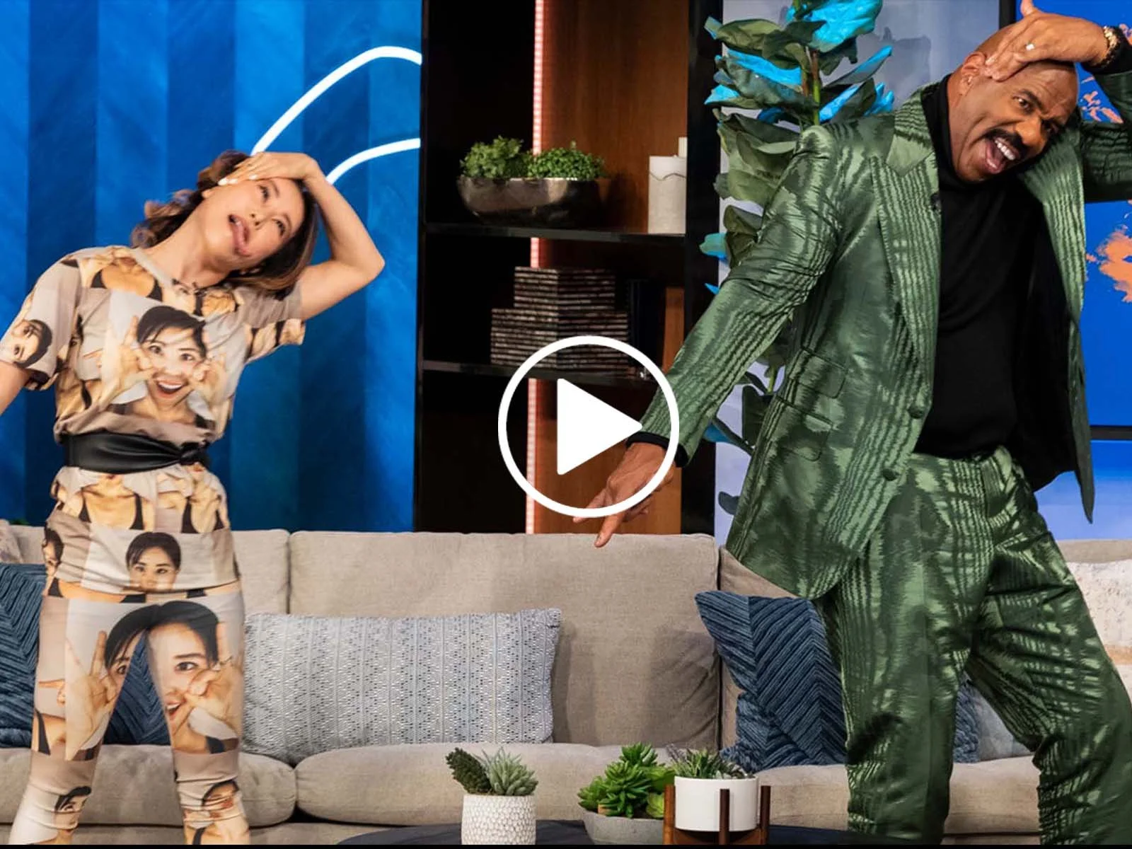 Steve Learns Face Yoga with Celebrity Guru!