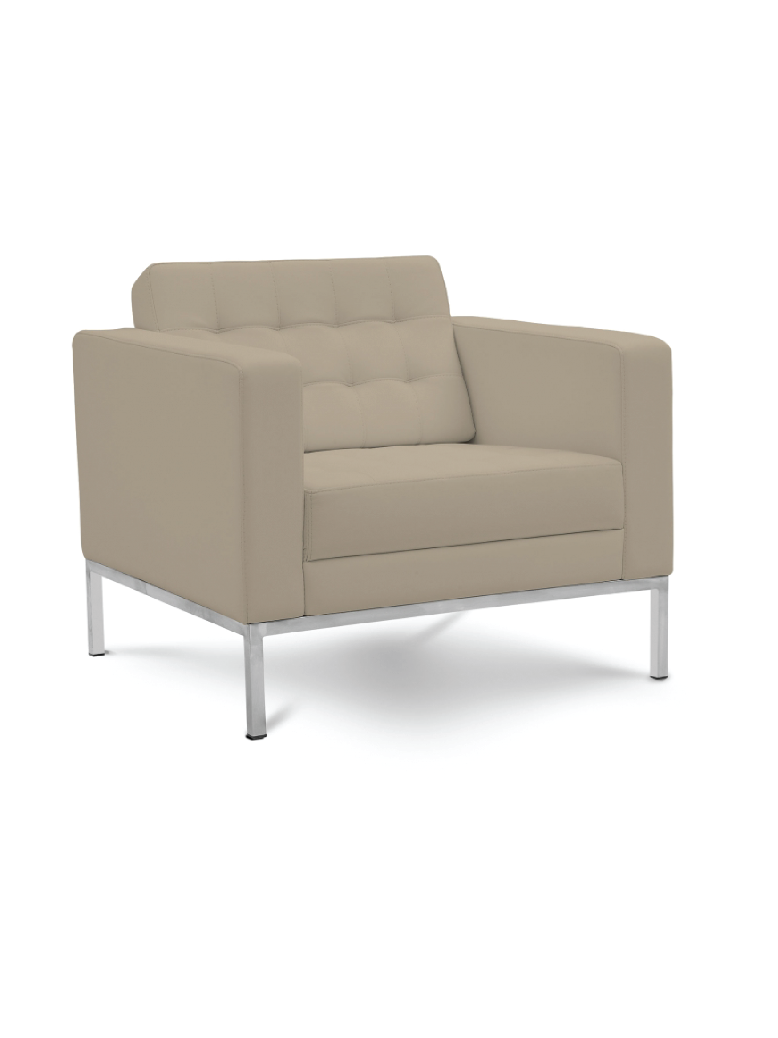 Piazza Sand Leather Lounge Chair