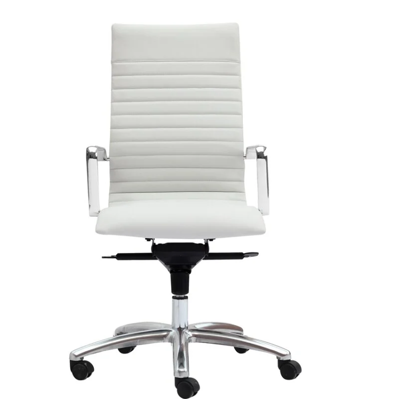 Zetti High Back Leather Executive Chair in White