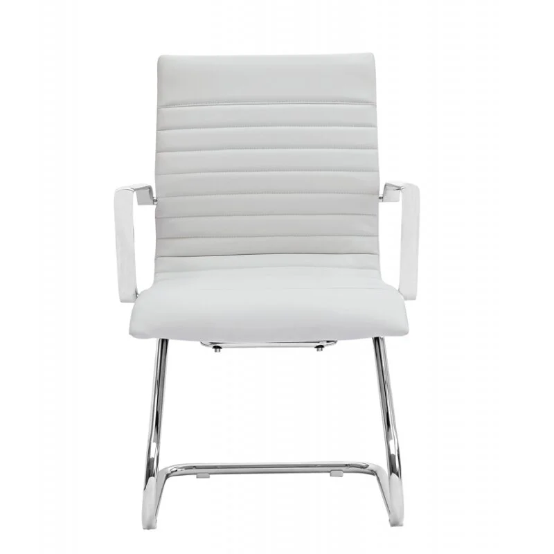 Zetti Visitor Leather Chair in White