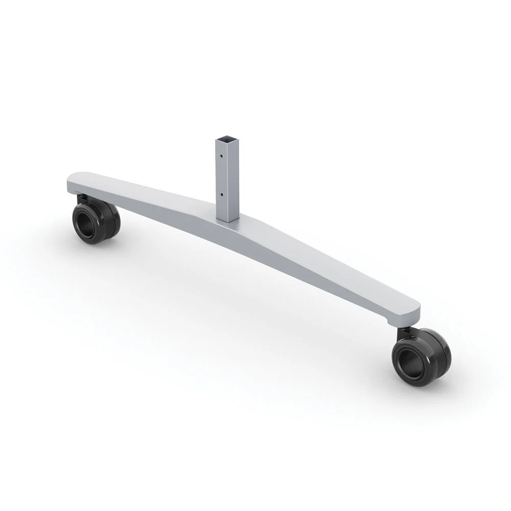 Single Foot with Casters for Mobile, Magnetic Glass White Board