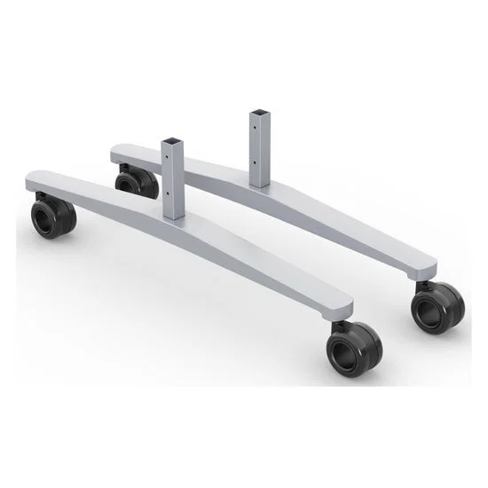 Pair of Feet with Casters for Mobile, Magnetic, Glass White Board