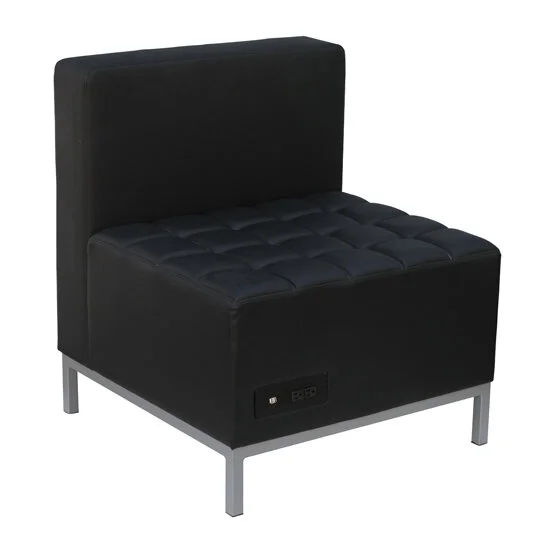 Millennial Armless Chair with Power Module