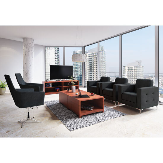 Draper Retro Club Chair in Black