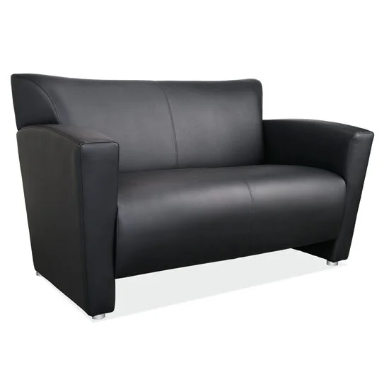 Tribeca Loveseat in Black Bonded Leather