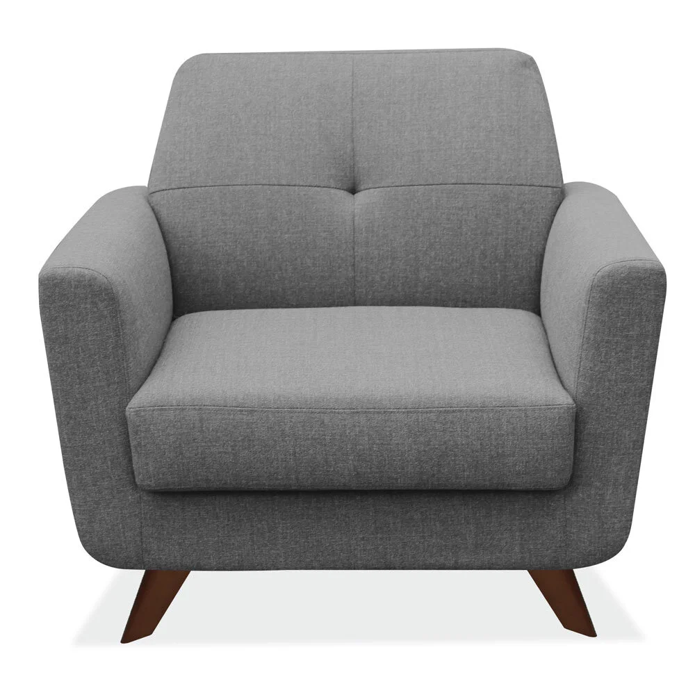 Partridge Club Chair in Gray Linen