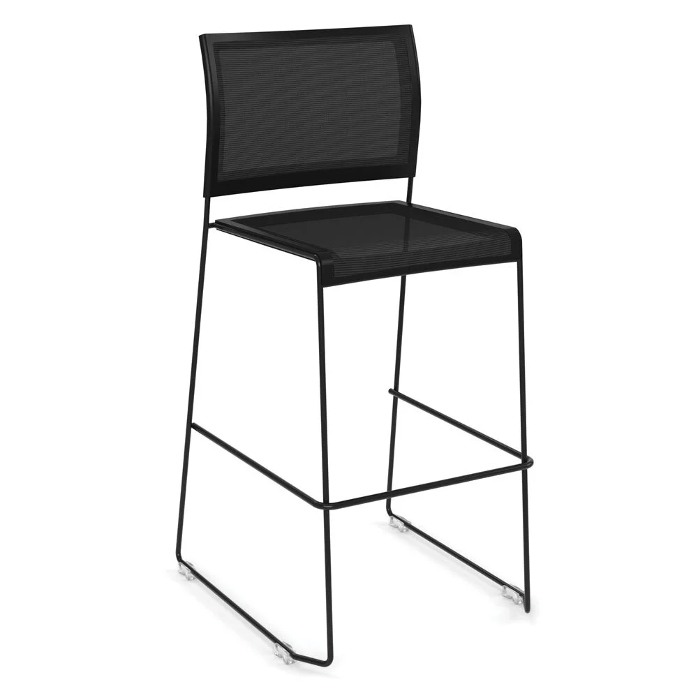 Color Stack Mesh Stool in Black