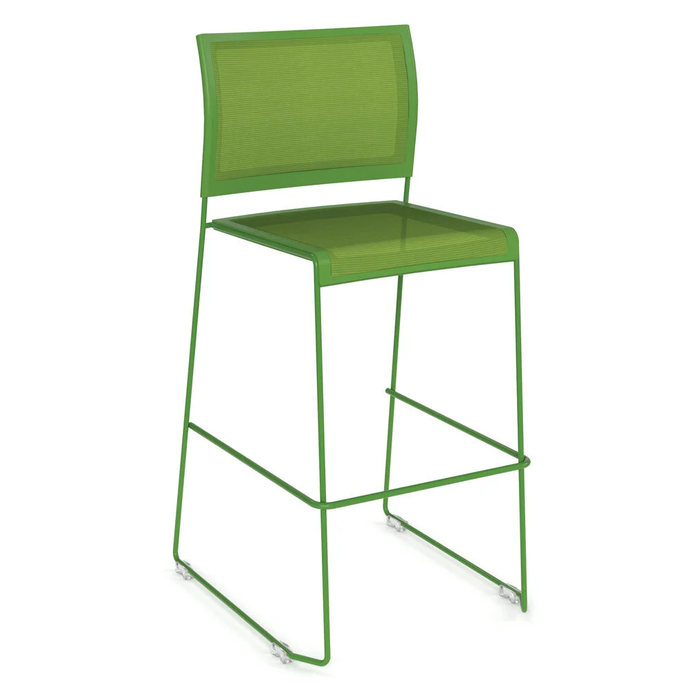 Color Stack Mesh Stool in Green