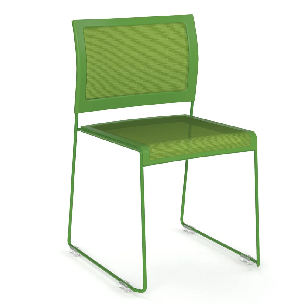 Color Stack Mesh Chair in Green