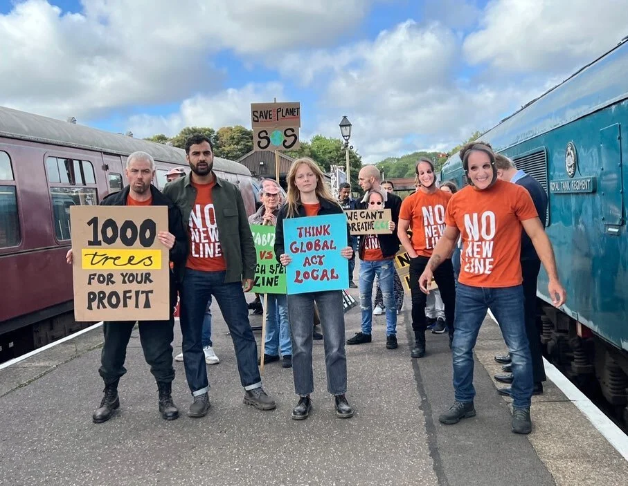 Wanted to share some behind the scenes from Silent Witness 26 last year, here&rsquo;s some protest banners for some anti Trainline protestors 👩🏻&zwj;🦰🚂