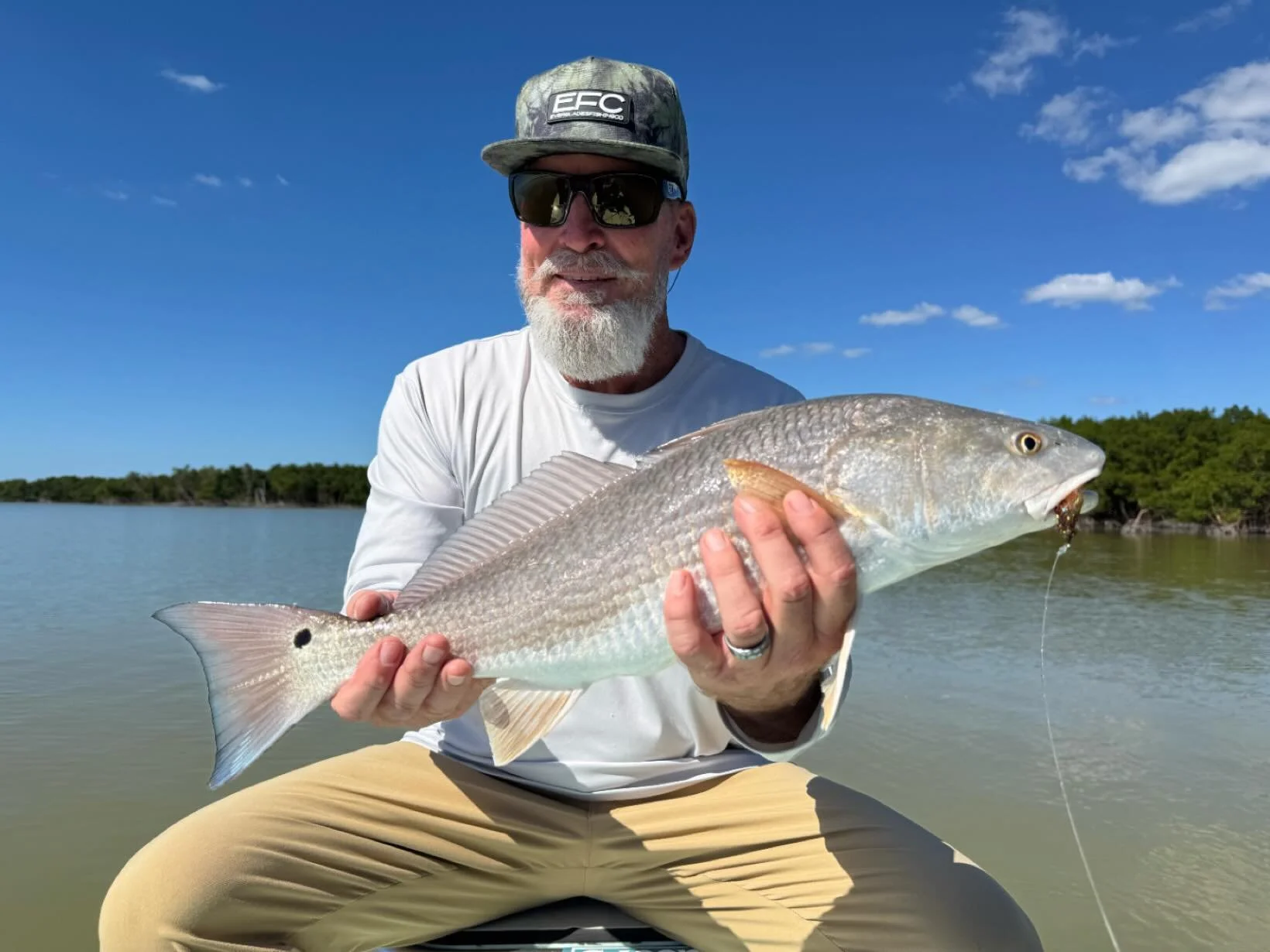 Tom Hummel came down to sample the sight fishing of the Glades We found a few willing reds and some snook under the branches. 
 December is starting to fill but still have days available . The fishing has been good with this excellent weather we&rsqu