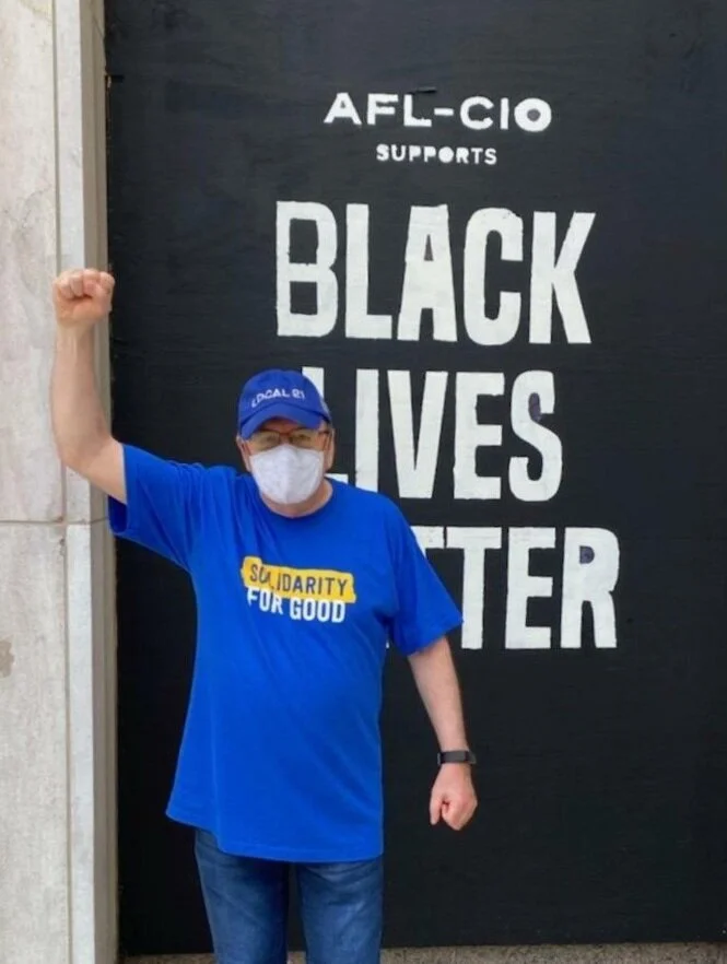 Paul Shearon, IFPTE President in front of the AFL-CIO Building in Washington, DC