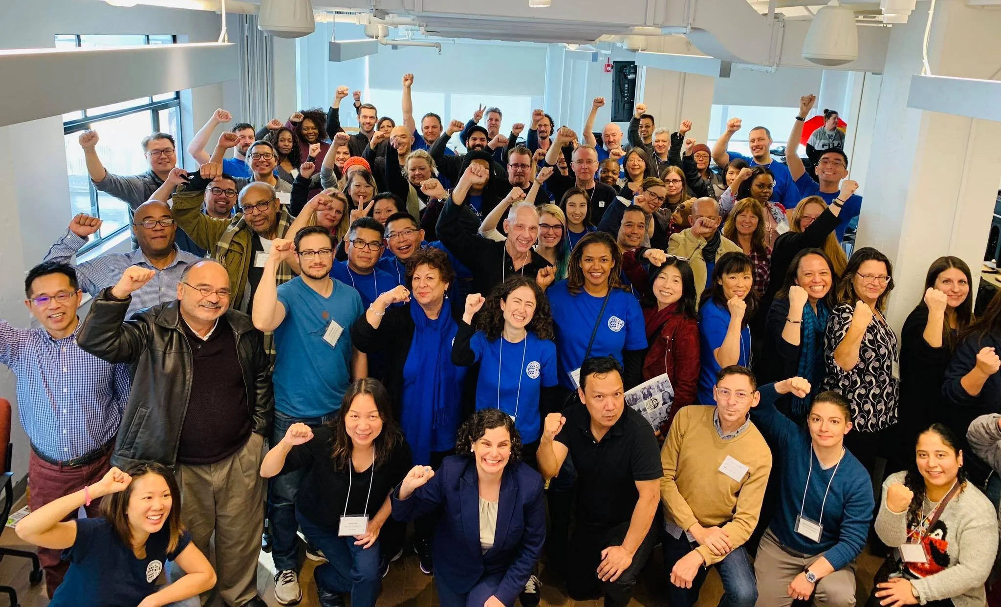  IFPTE Local 21 officers and members at a rally 