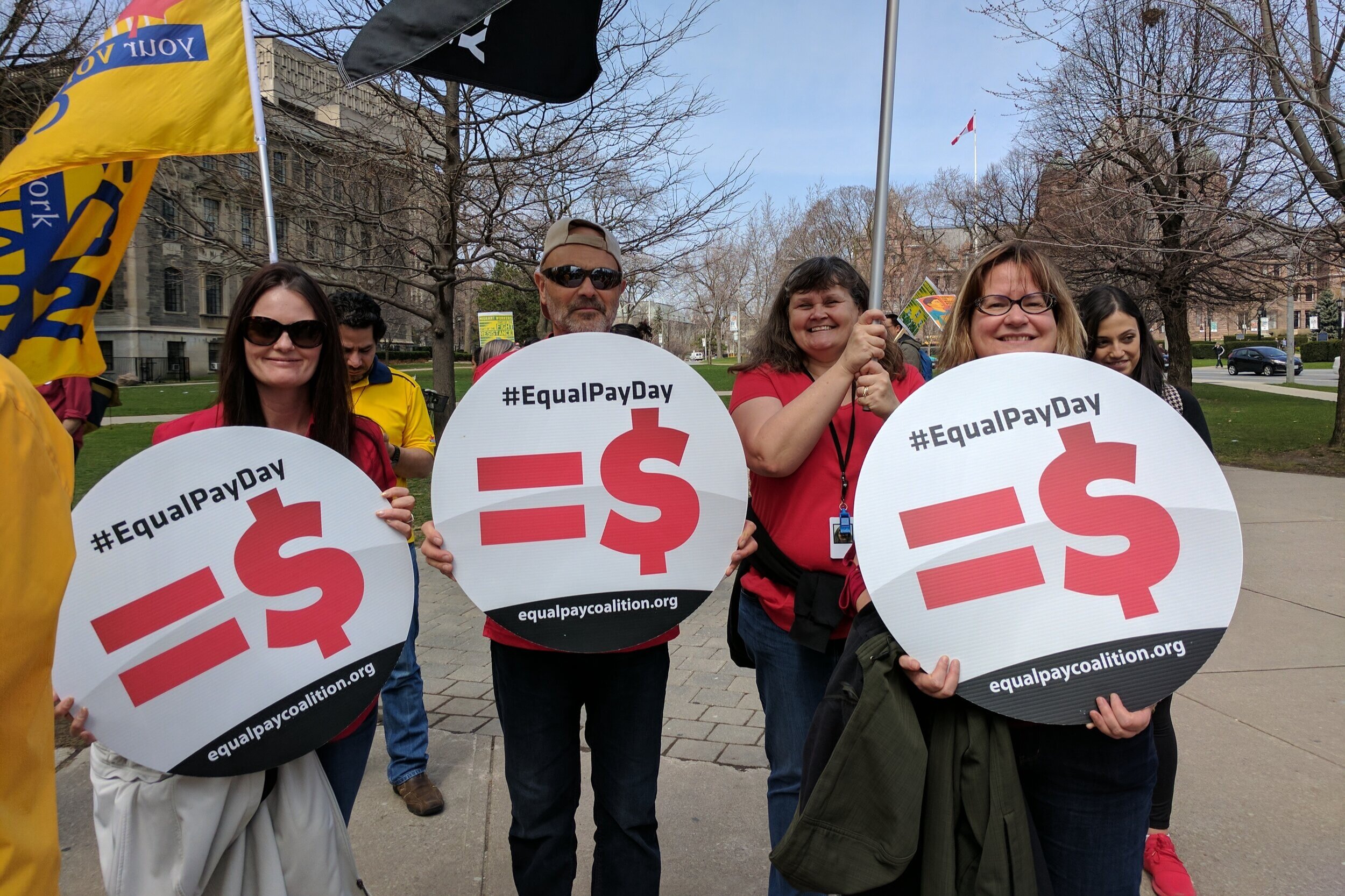  Society of United Professionals (SUP)-IFPTE 160 members at the April 2017 Equal Pay Day rally in Toronto 