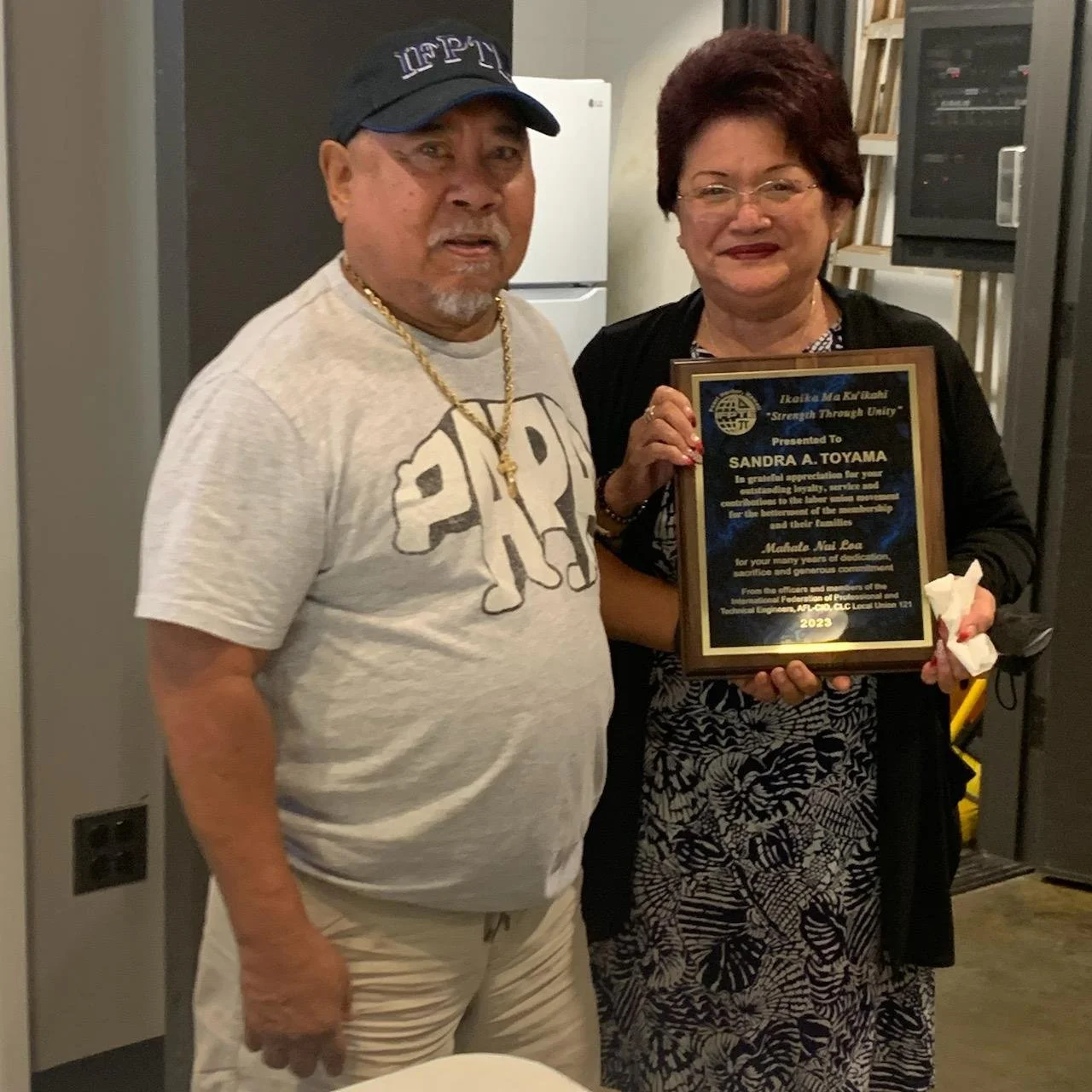 Local 121 Honors Two Longtime Champions for Their Service to the Union