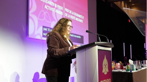 Morgan Koch Receives OFL Pride Champion Award and is Elected Chair of Pride and Solidarity Committee