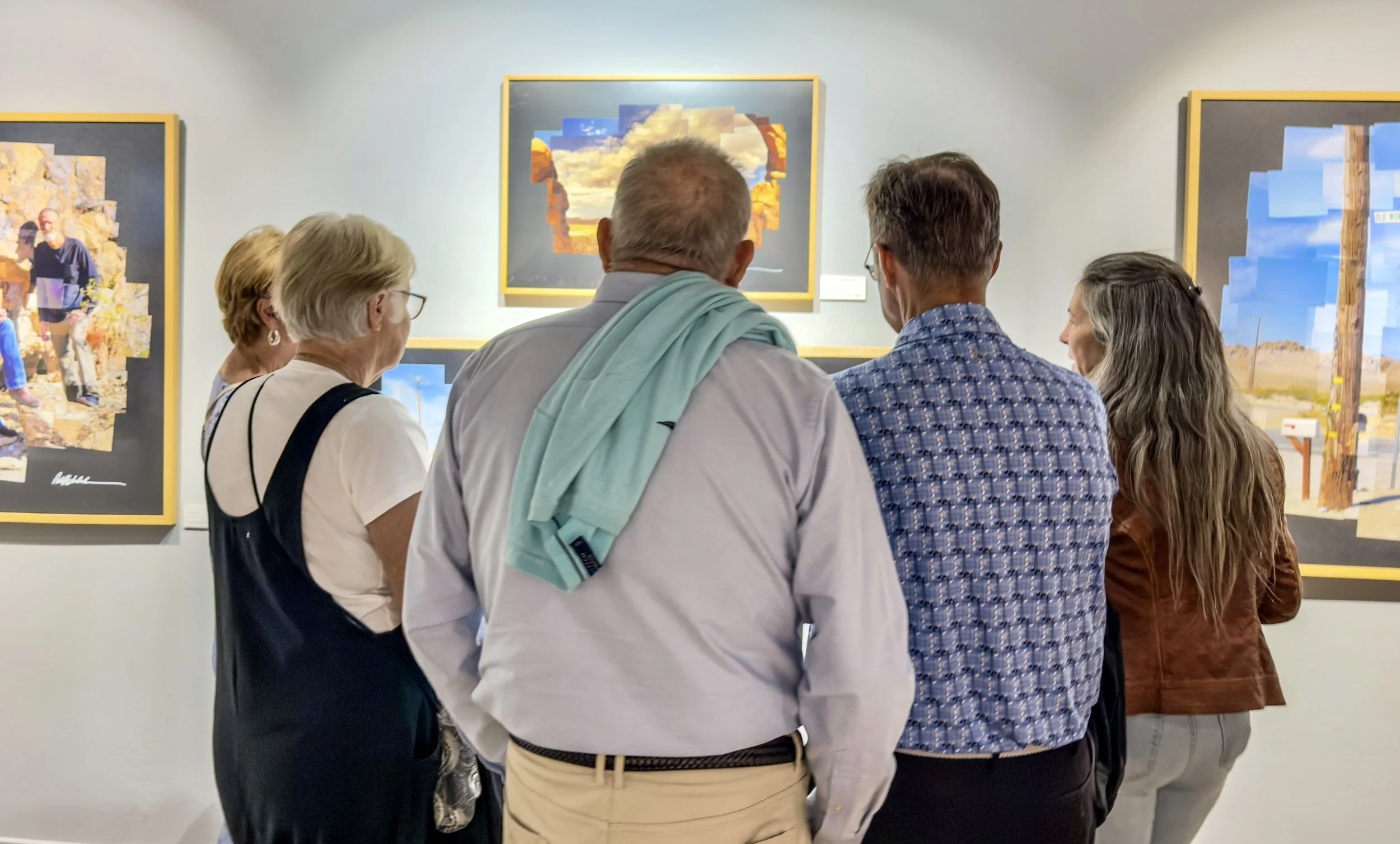 Admiring photomosaics firsthand