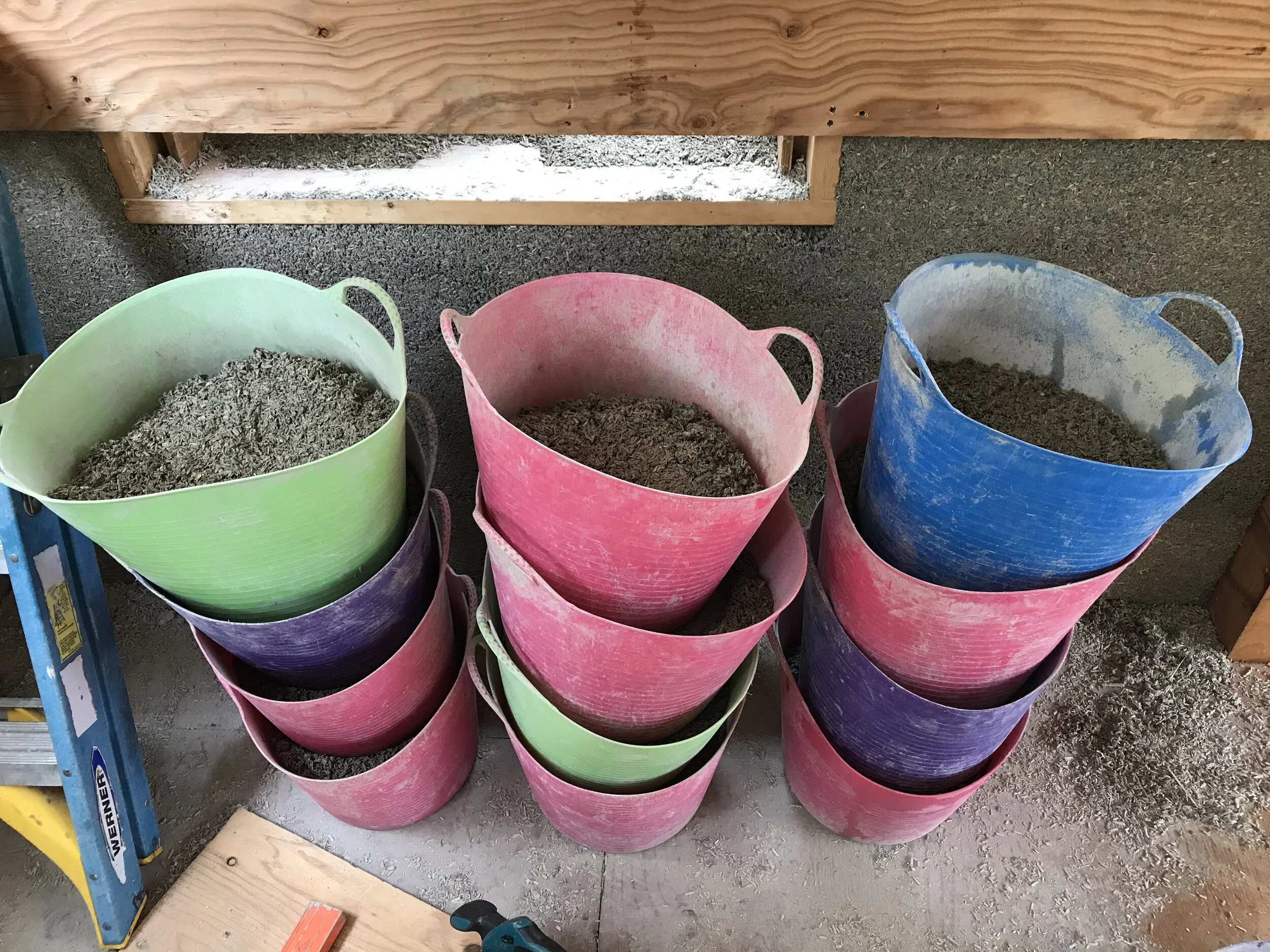 the humble tub put to good use with hempcrete