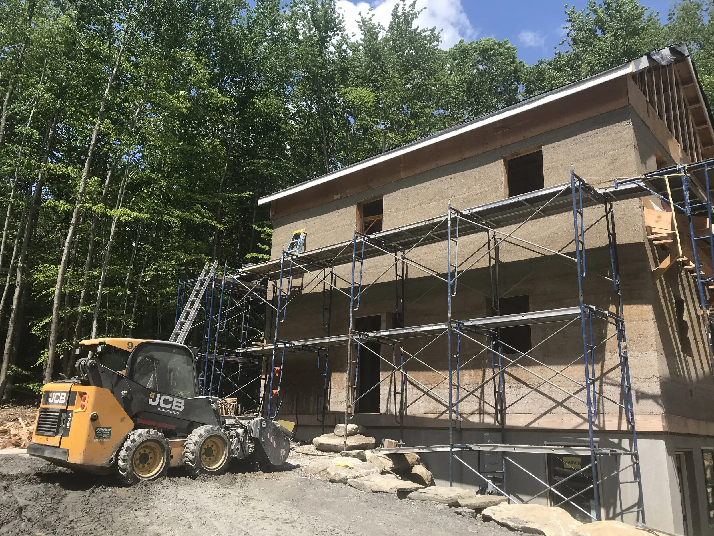 Hempcrete under construction in Goshen MA