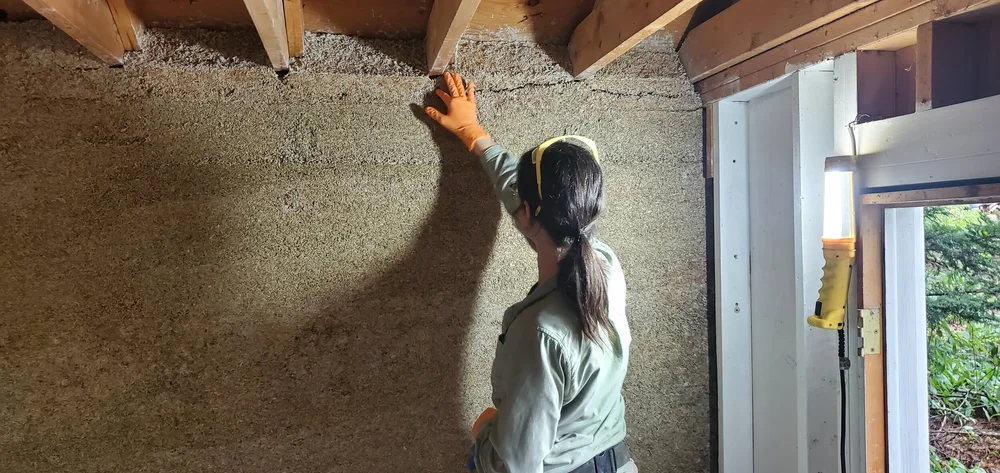 Jennifer explains how to repair Hempcrete