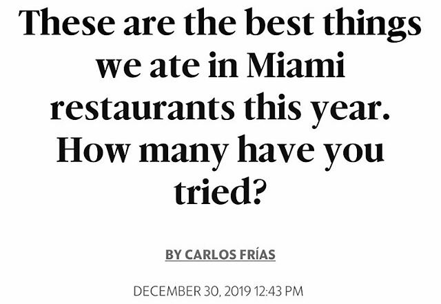 Thanks to @carlosfriaspix for stopping in and checking out @societybbq🤘🏻Beef rib for the win but the menu is really special.  Glad it is already listed as one of the top eats for 2019 @miamiherald and our newest concept from Grateful Hospitality #b