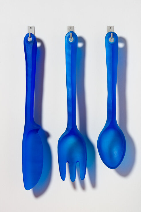 BLUE KNIFE, FORK &amp; SPOON