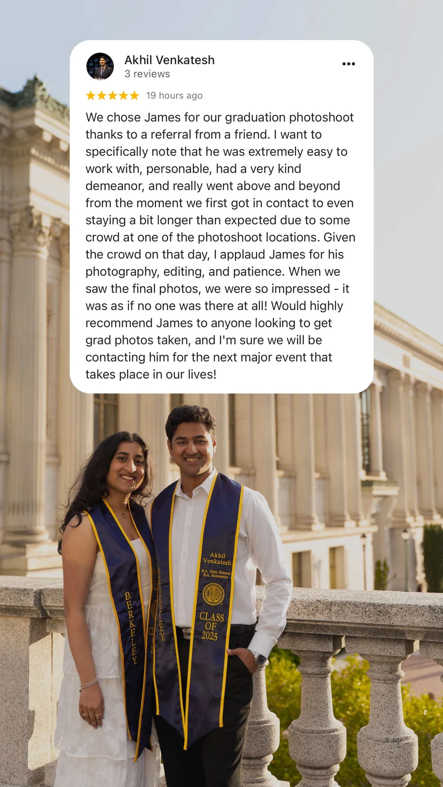 UCLA grad photos review from past clients