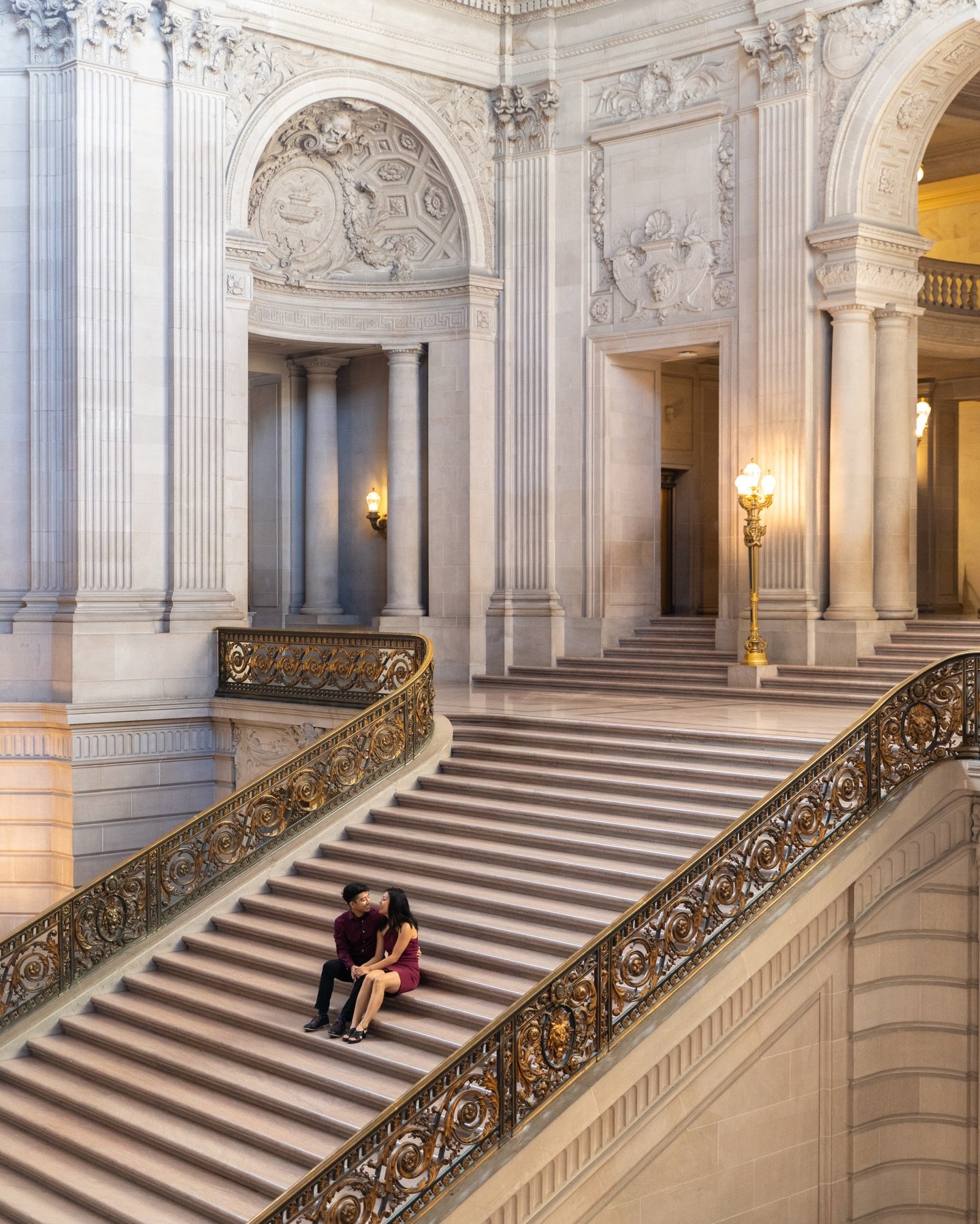 Having grown up in the Bay Area, it just made sense for Sarah &amp; Josh to have their engagement photo session at San Francisco City Hall.

From its grand staircase to its intricate classical architecture, it made for the perfect backdrop to capture