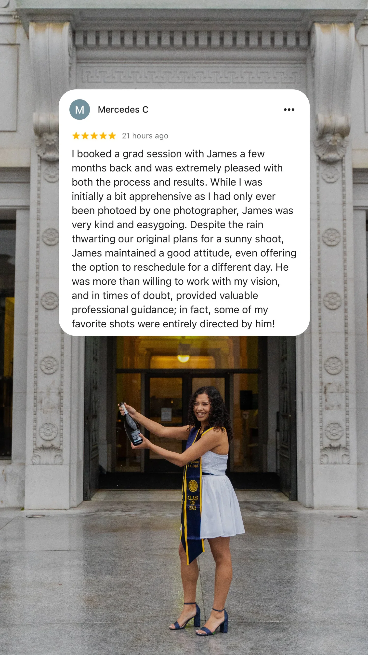 UCI grad photographer review from past client