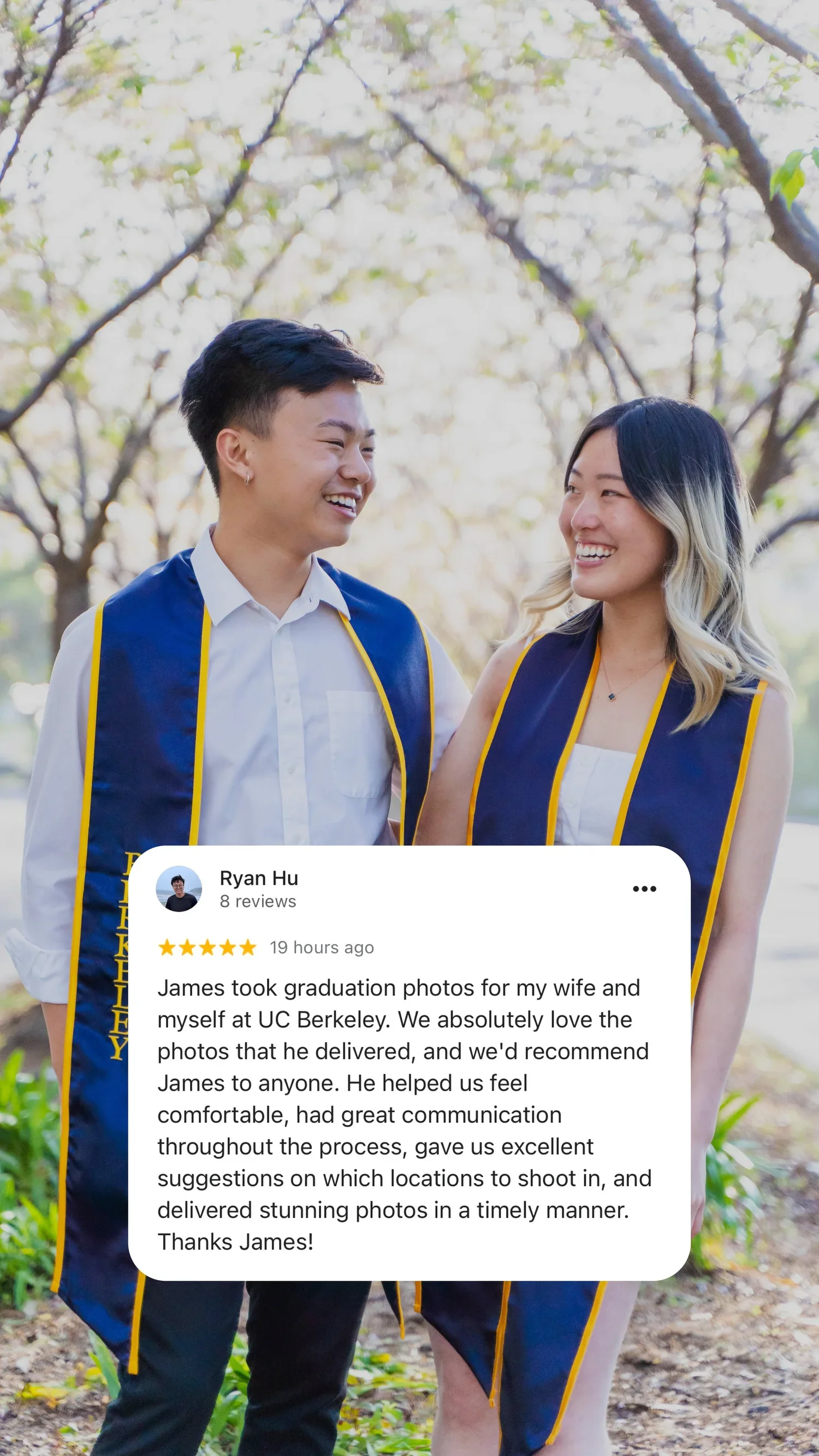 UCI grad photos review from past clients