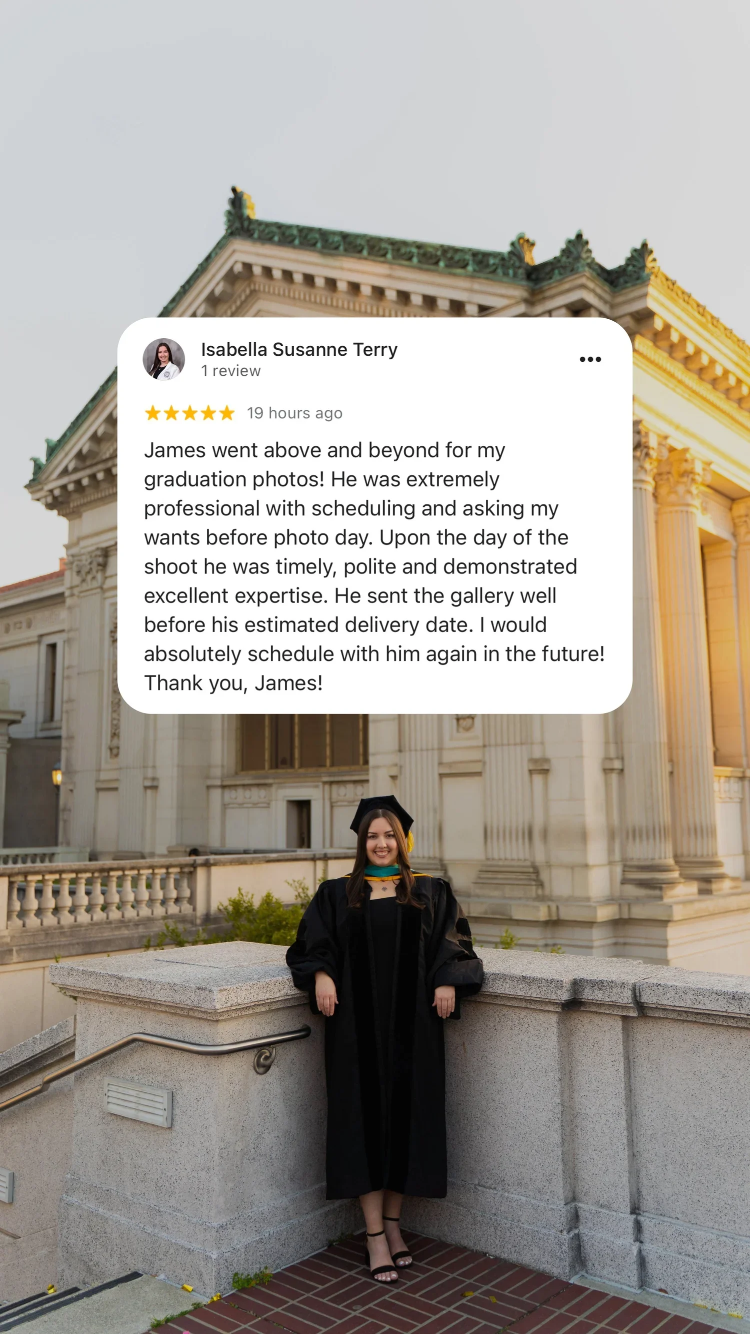 UCLA grad photos review from past clients