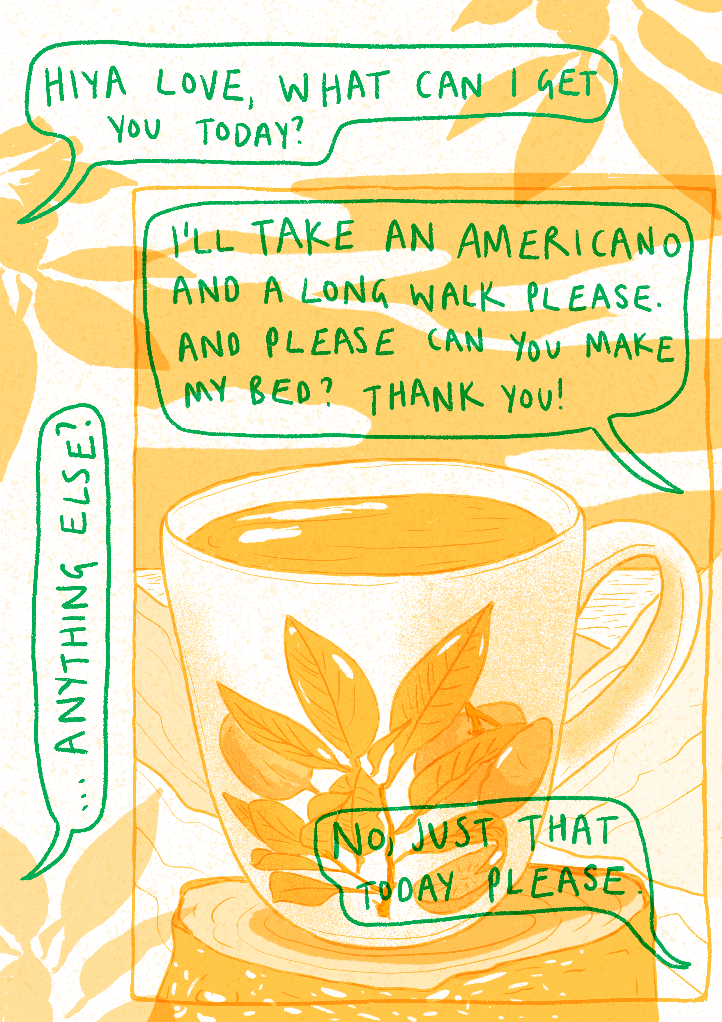 Coffee Order Postcard