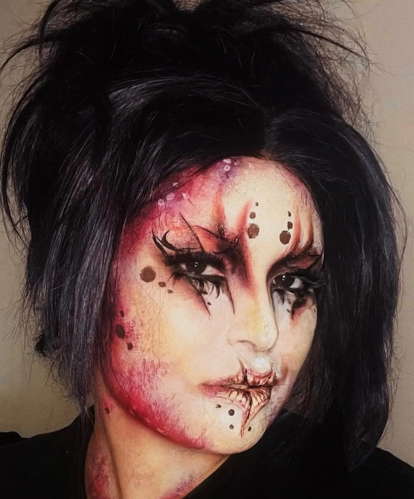 Got to apply a fun alien club kid makeup on @crust_e_gremlin ❤️ lip prosthetic by: @dyadmufx