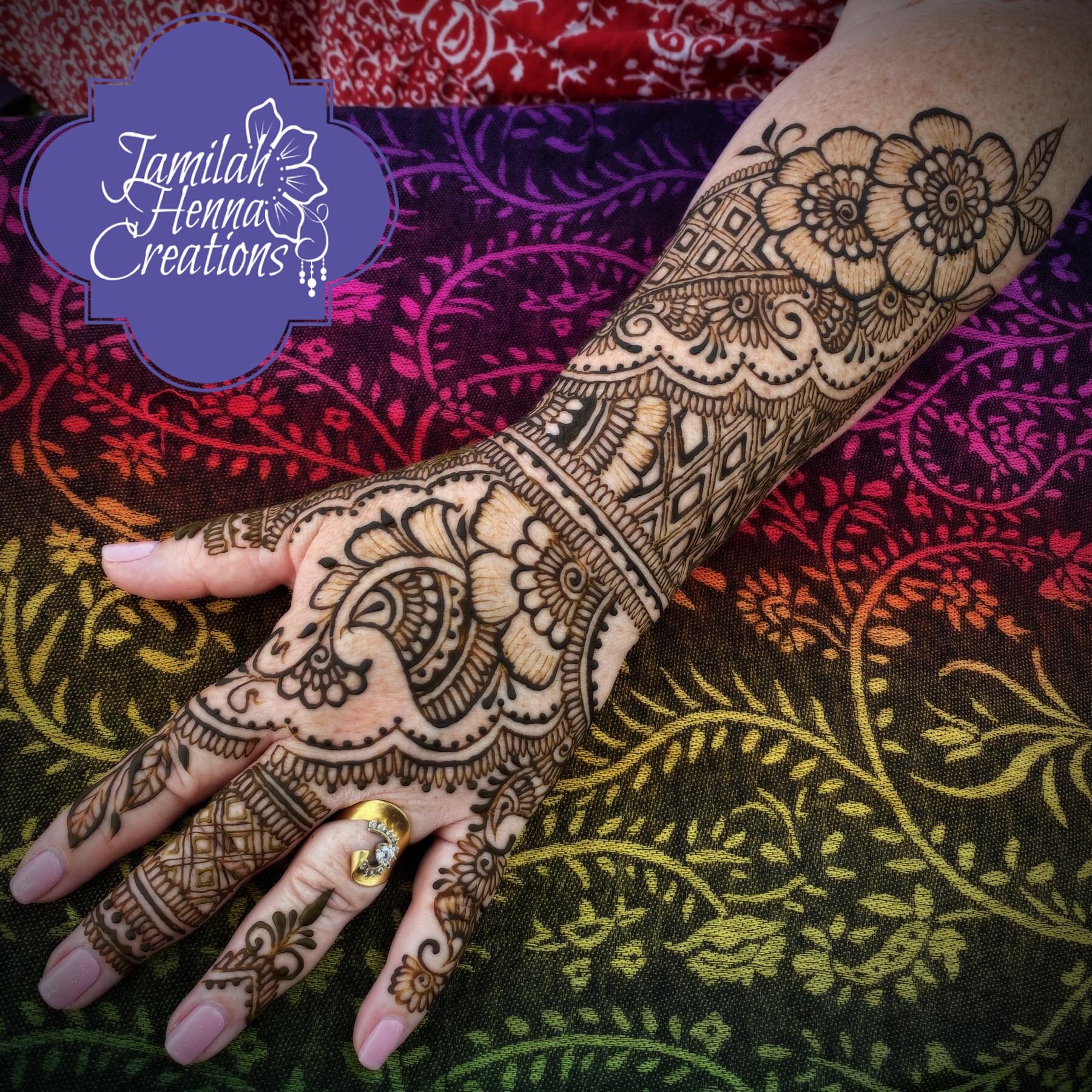 Flowers and Paisley Bridal Henna