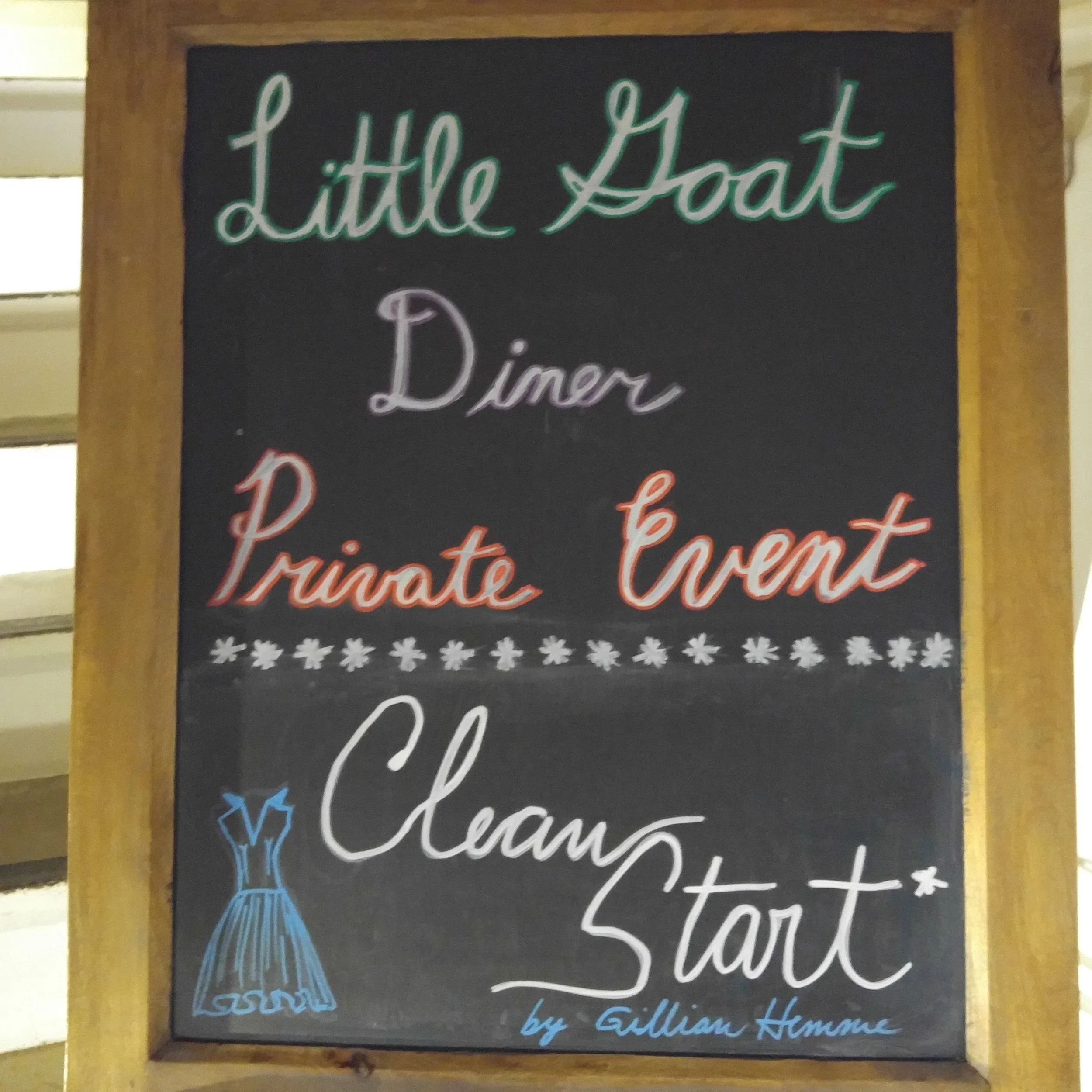 Clean Start Little Goat Sign.jpg