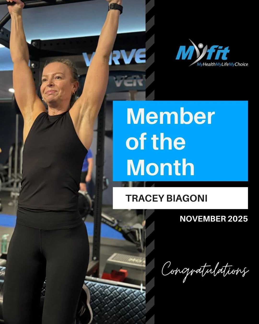 🎉 Member of the Month &ndash; November 🎉

Tracey Biagioni! 💪

Tracey joined us earlier this year and has been absolutely smashing it ever since! She shows up consistently, training 3&ndash;4 times every week and giving her all in every session. 👏