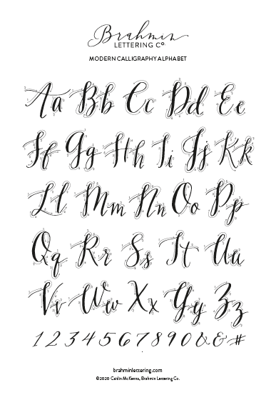 Calligraphy Alphabet Practice Sheets Pdf Free - Bios Pics