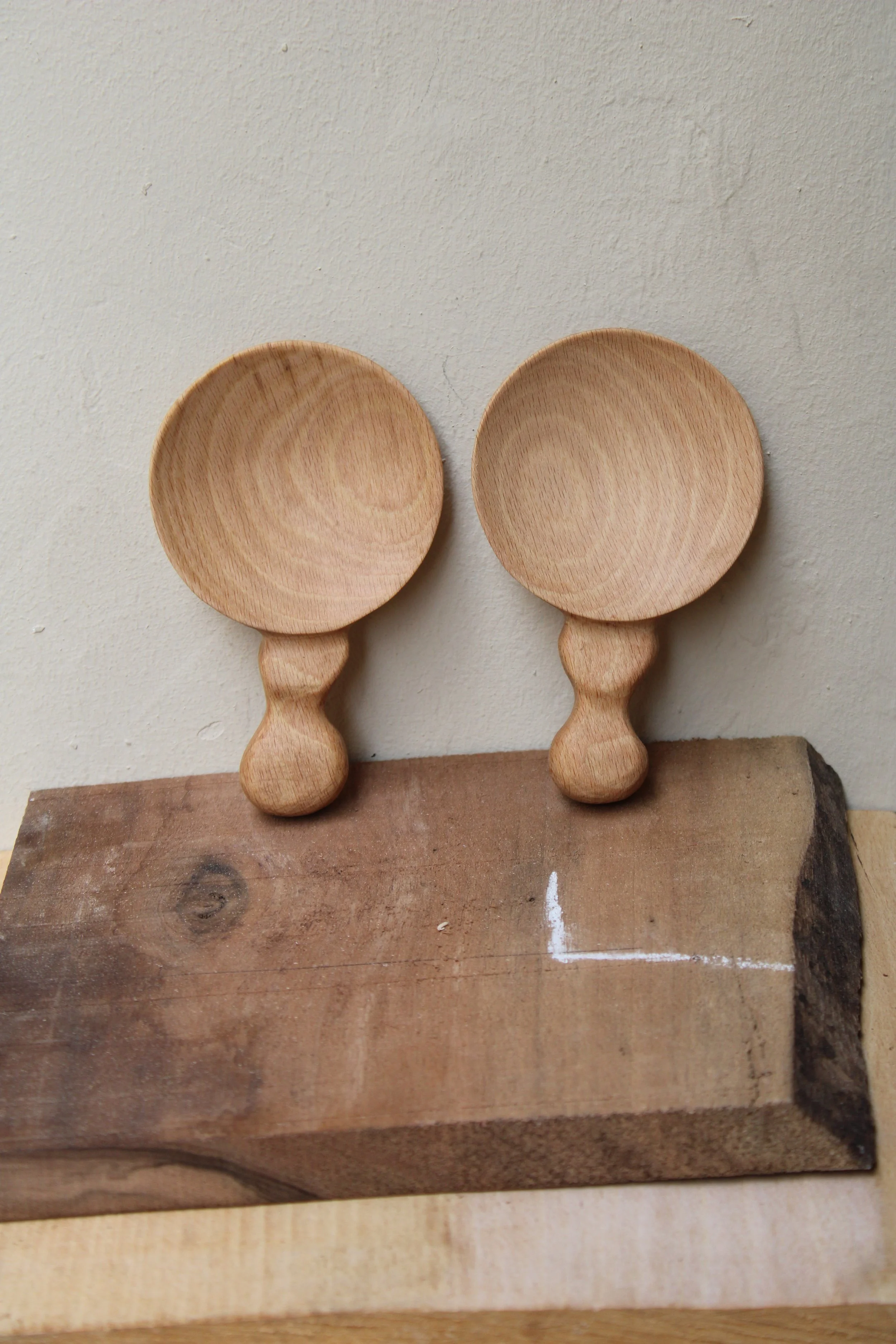 Cuillères ondulées hêtre