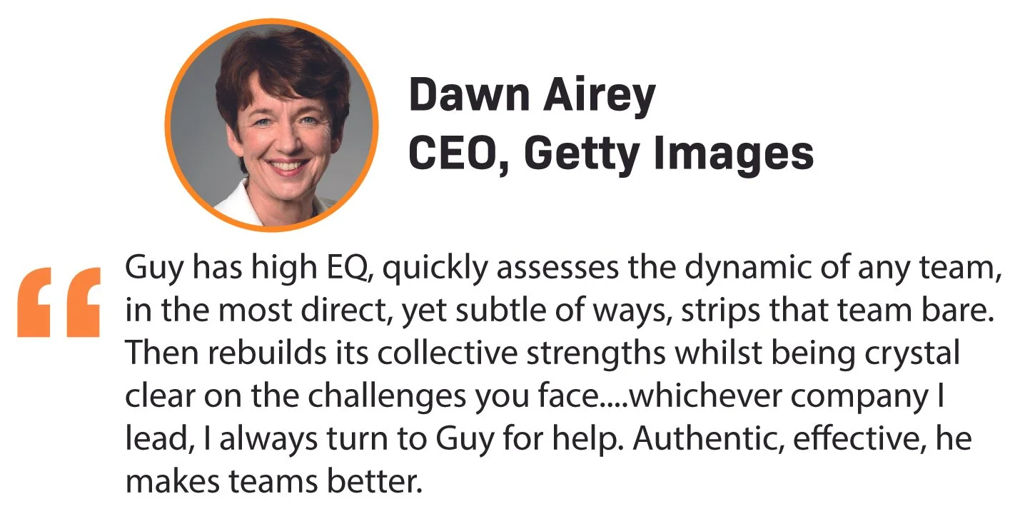 Testimonial for Guy Bloom | Living Brave from Dawn Airey, CEO, Getty Images