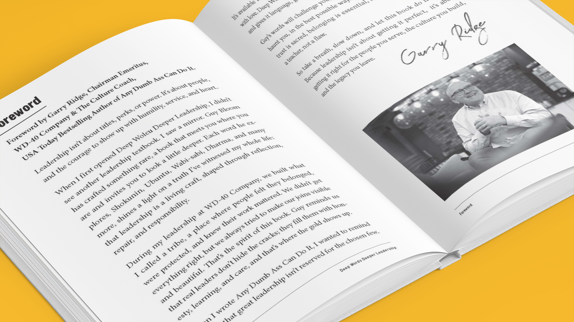 Gary Ridge worte the foreward for this leadership book | Deep Words, Deeper Leadership